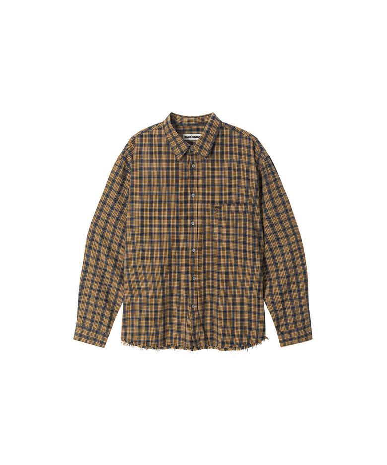 INSANE WASHED CHECK SHIRT_YELLOW