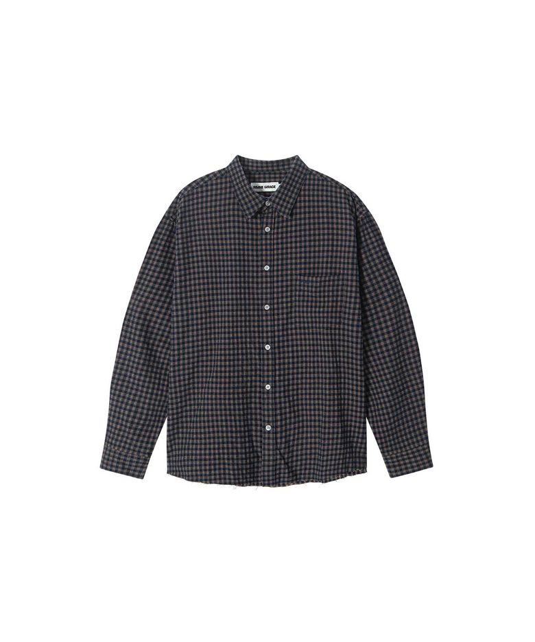 INSANE WASHED CHECK SHIRT_NAVY