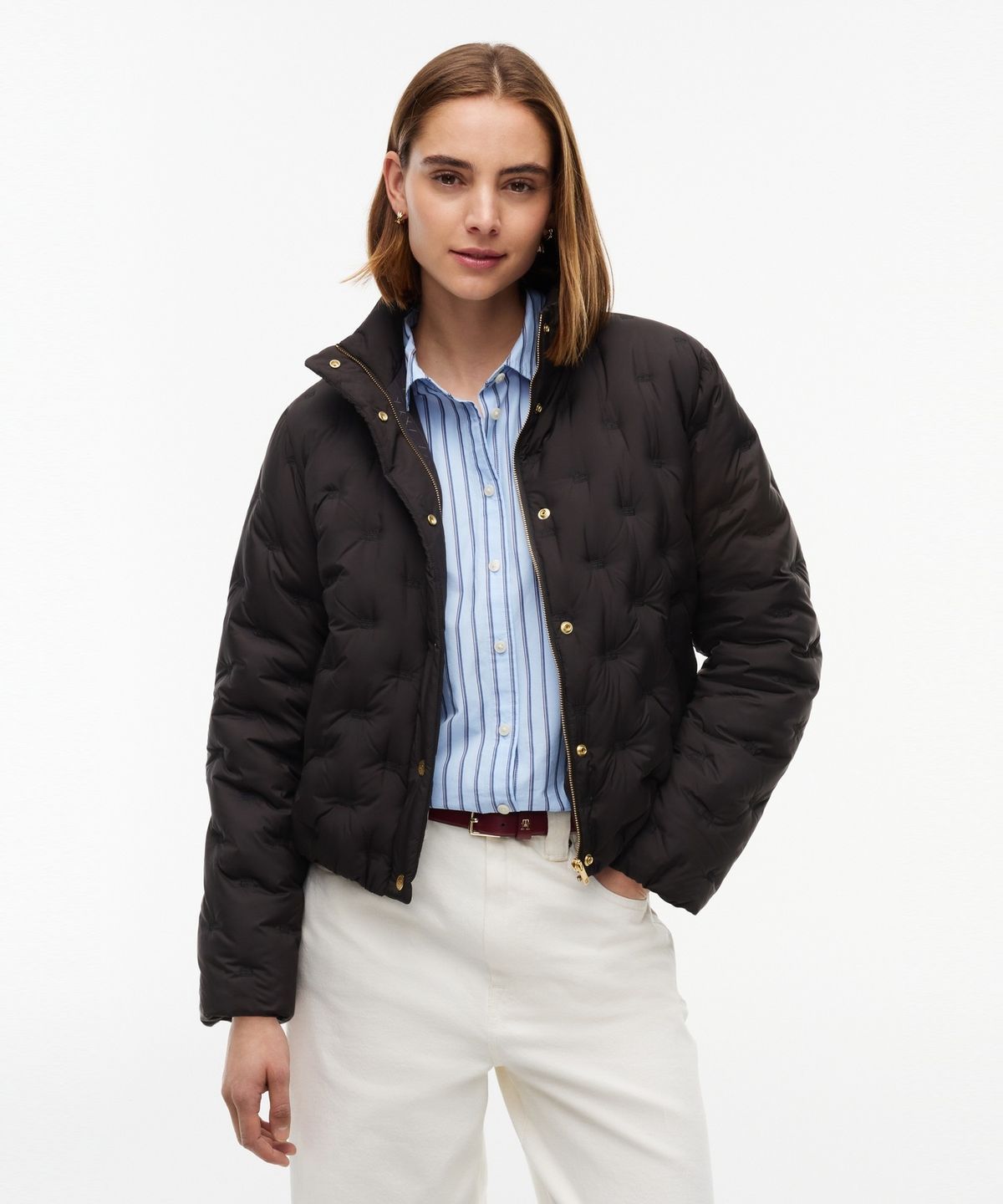 타미힐피거(TOMMY HILFIGER) 플래그 엠보 퀼팅 자켓 (T22G7QJC060WT1BDS)