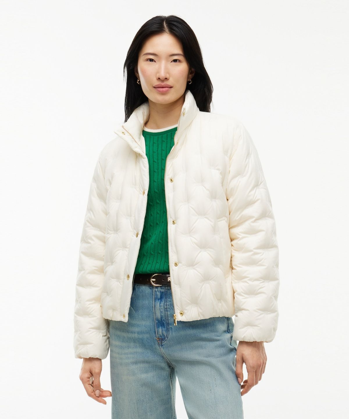 타미힐피거(TOMMY HILFIGER) 플래그 엠보 퀼팅 자켓 (T22G7QJC060WT1YA6)