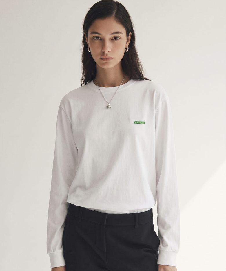 SMALL LOGO EMBROIDERY LONG SLEEVE T-SHIRT