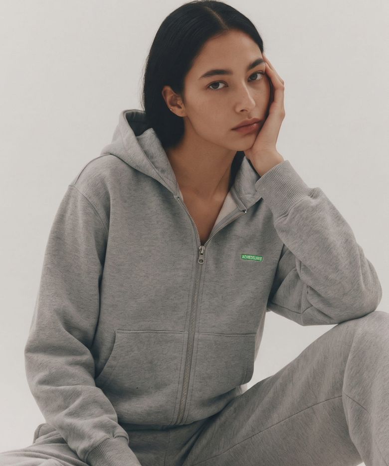 SMALL LOGO EMBROIDERY HOODIE ZIP UP