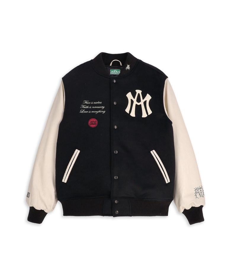 ATM X PLEASURES YELL VARSITY JACKET