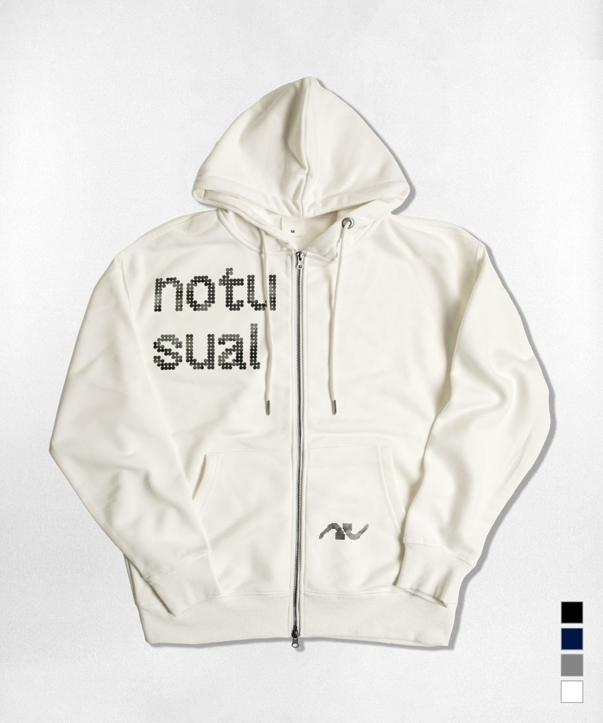 낫유즈얼(NOTUSUAL) 카모폰트로고 2way 후드집업 4color