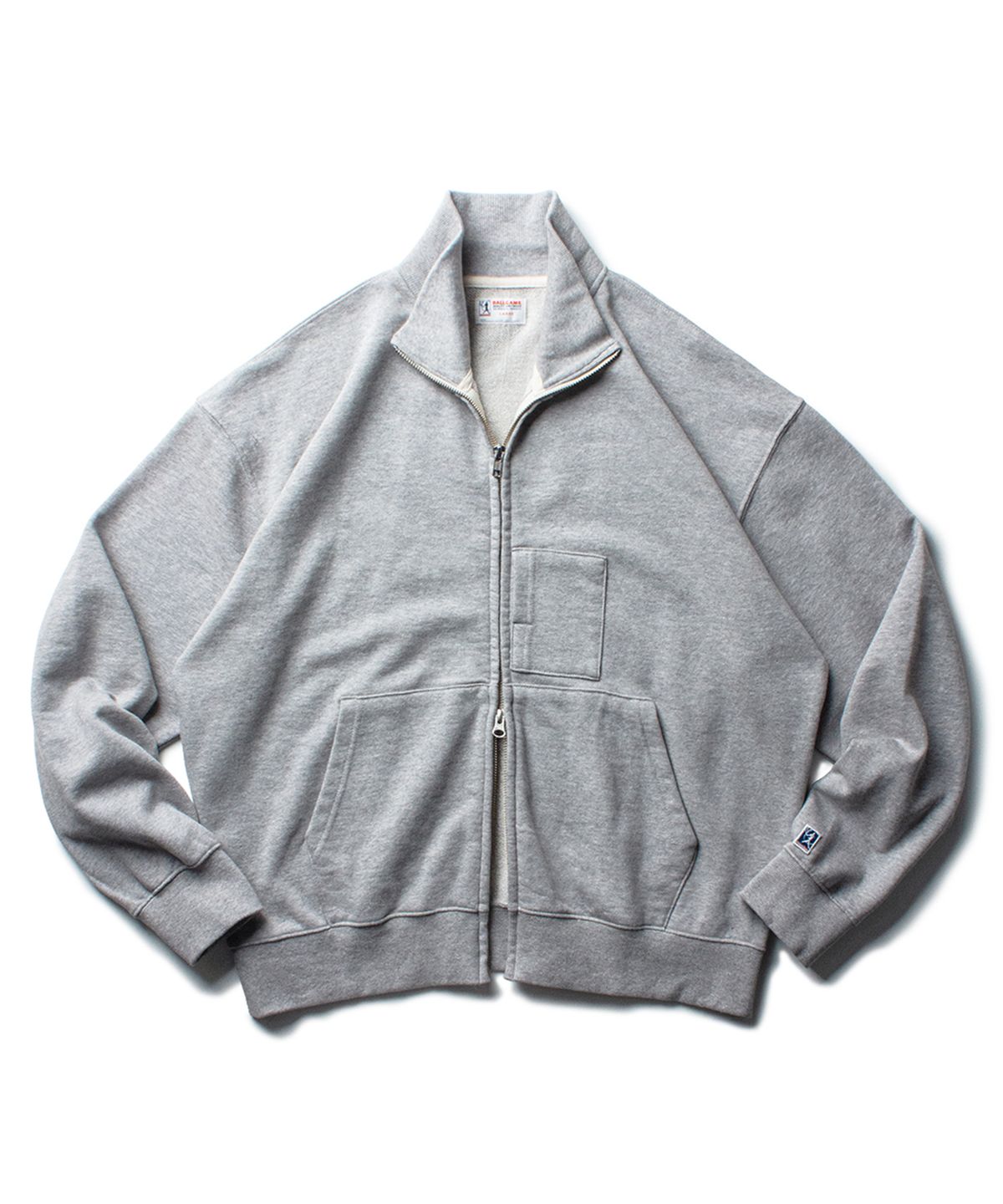 더 레스큐(THE RESQ) CLASSIC PATINA SWEAT TRACK JACKET [ATHLETIC GREY]