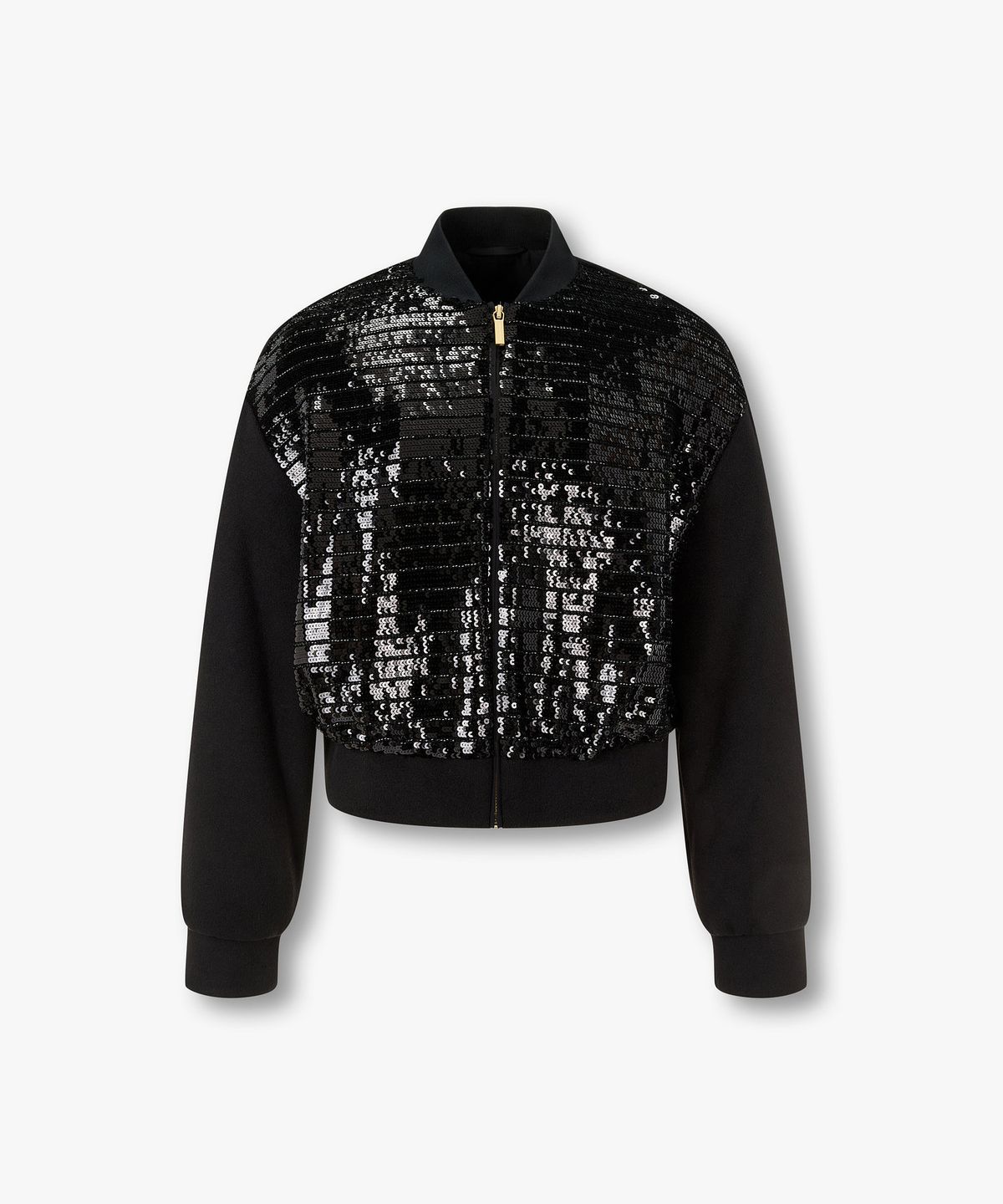 아르마니 익스체인지(ARMANI EXCHANGE) 여성 스팽글 디테일 블루종 자켓 _블랙_A426310505