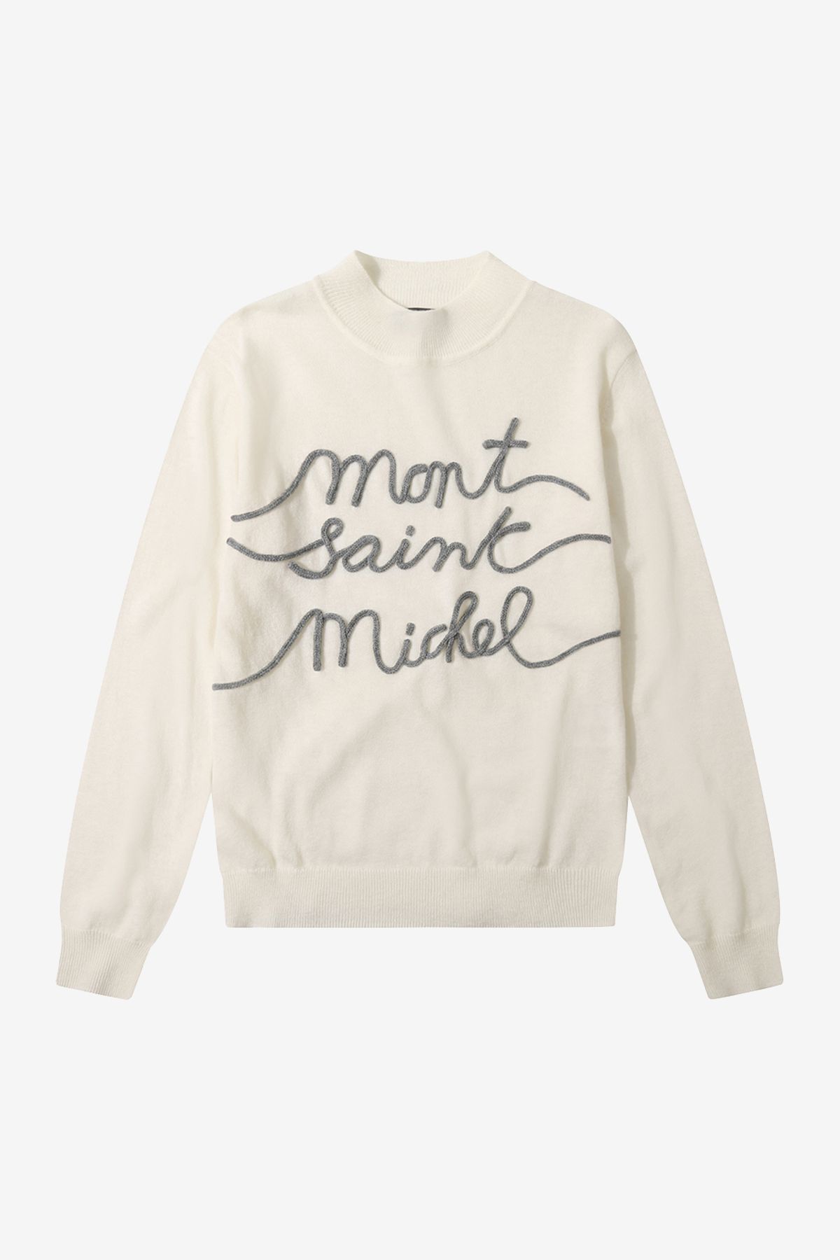 르몽생미셸(LE MONT ST MICHEL) Embroidery sweater_White