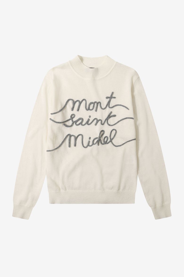 Embroidery sweater_White