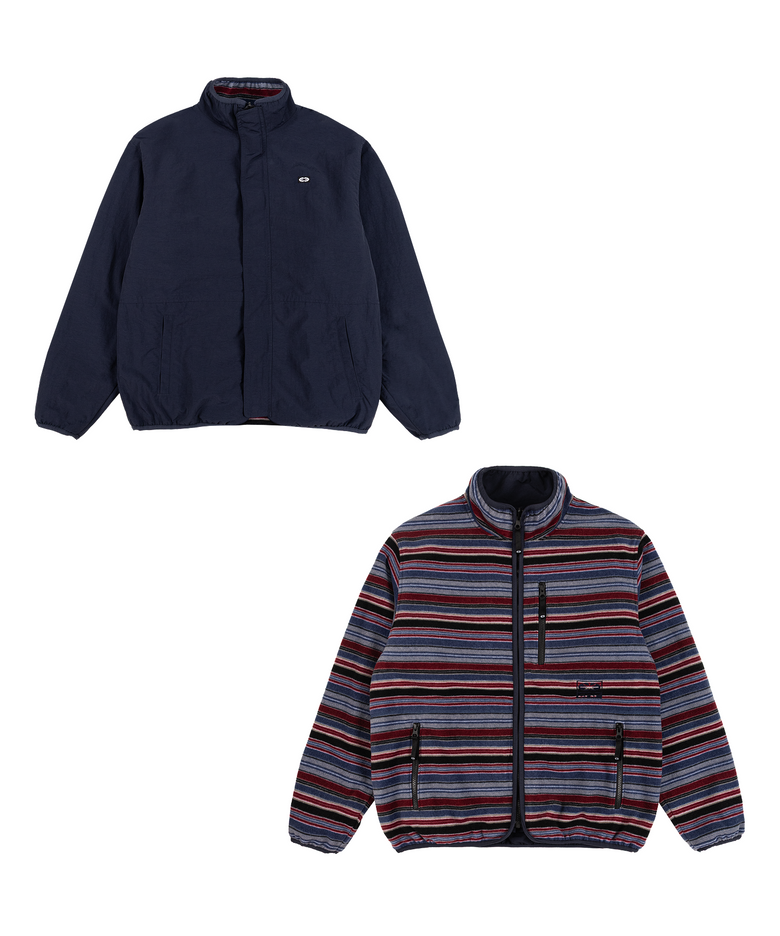 Essential Reversible Fleece Jacket Stripe