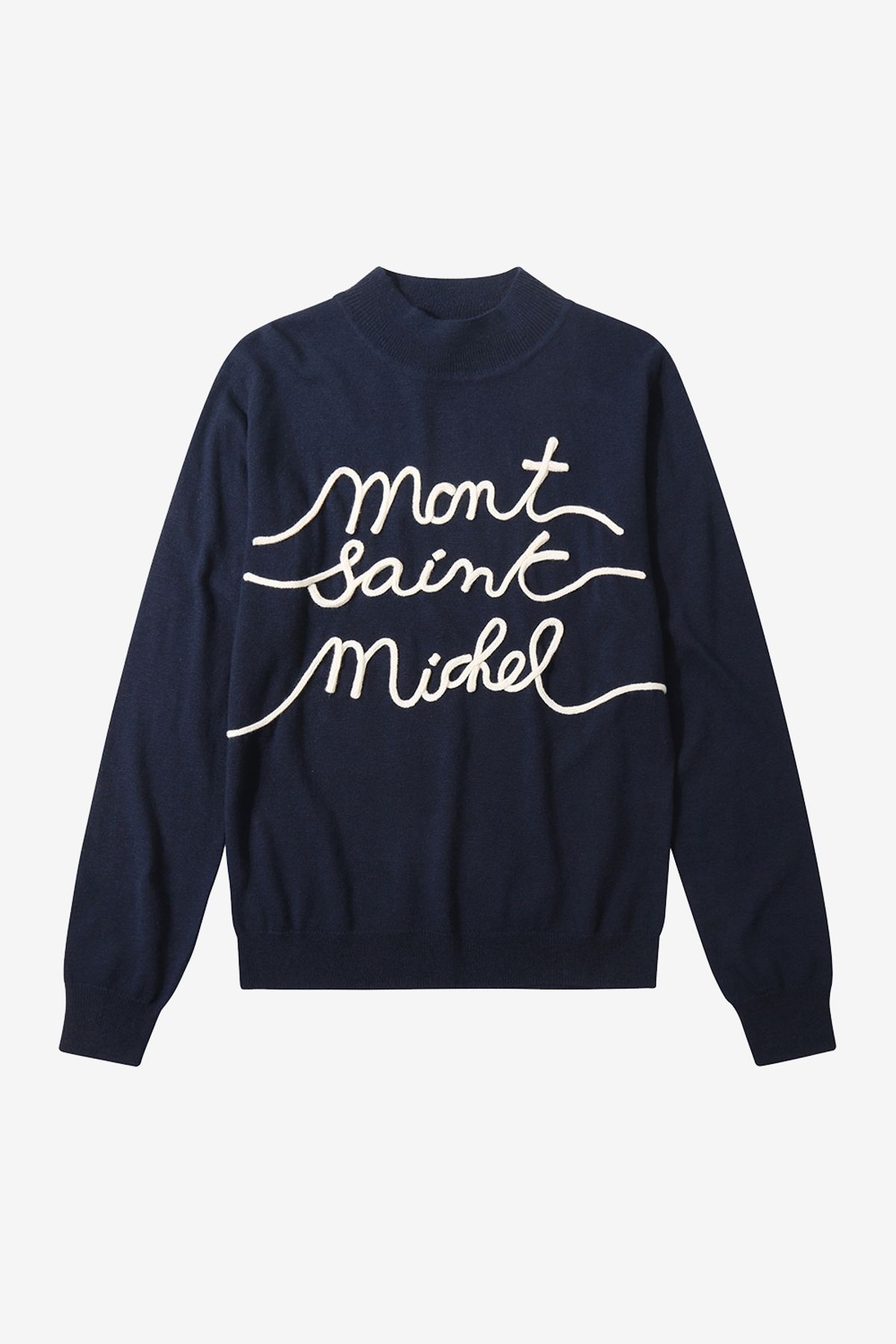르몽생미셸(LE MONT ST MICHEL) Embroidery sweater_Navy