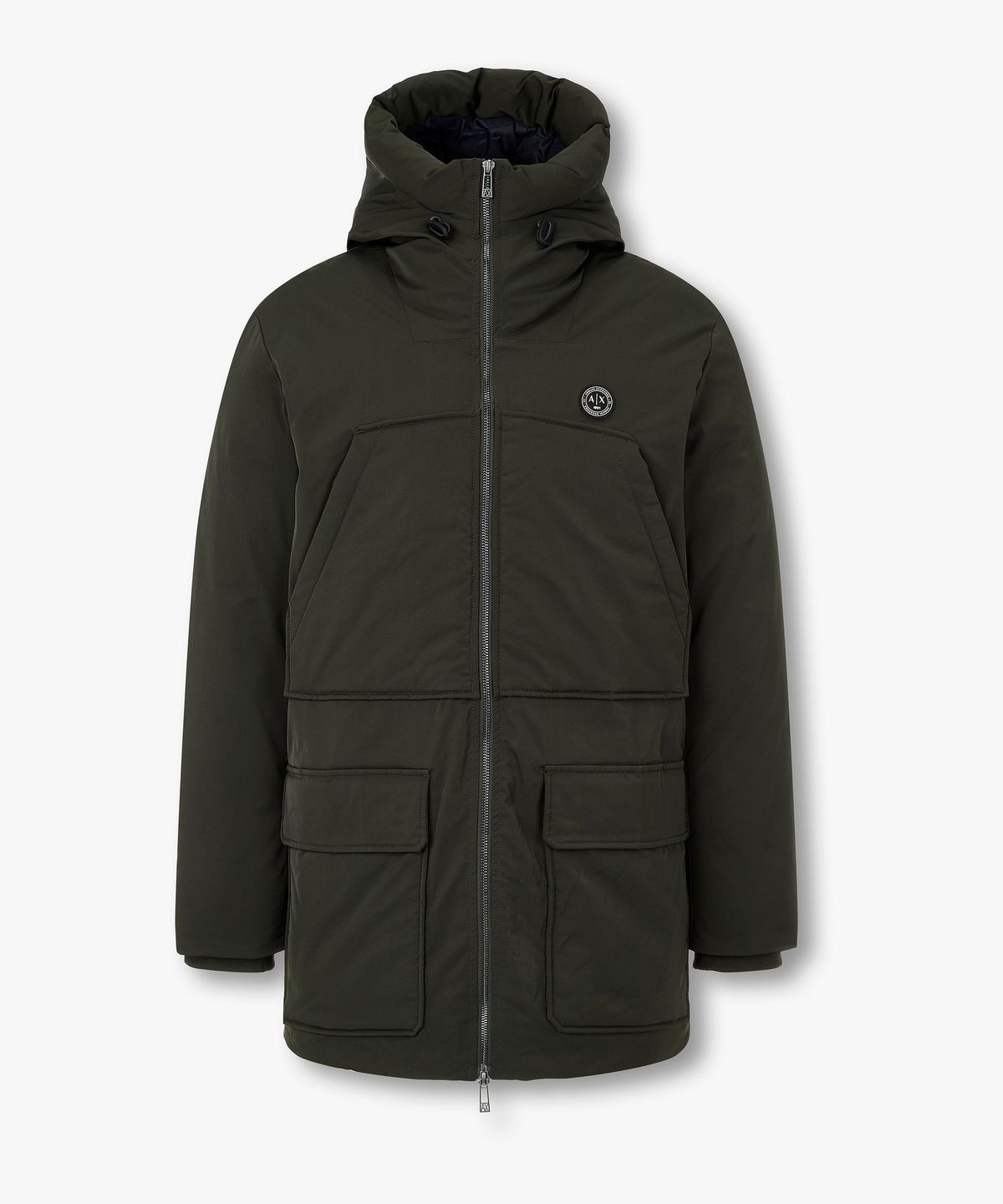 아르마니 익스체인지(ARMANI EXCHANGE) 남성 멀티 포켓 후디드 패딩 자켓 _파티그_A416310007