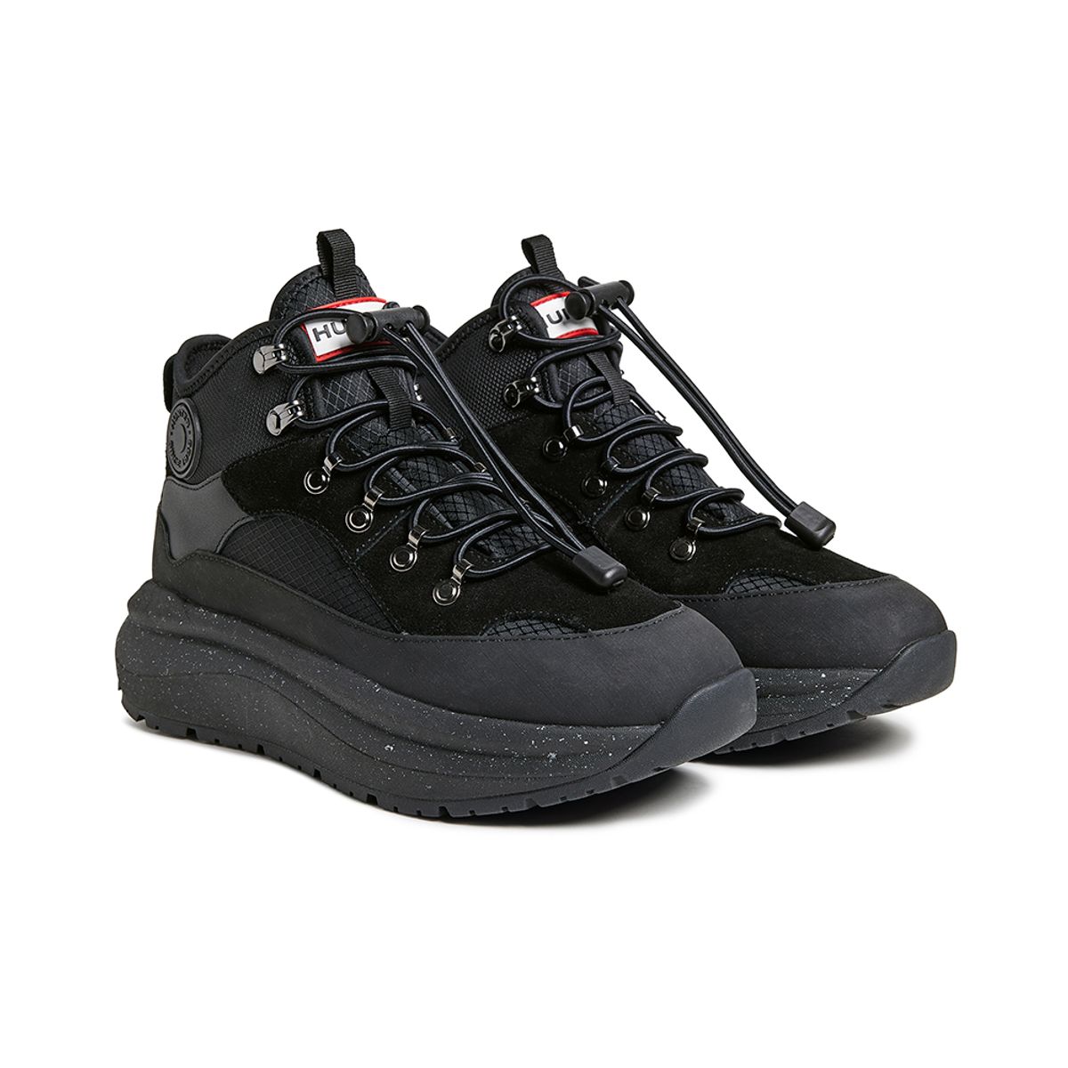 헌터(HUNTER) [UNISEX] 그립 익스플로러 레이스업 부츠 - 블랙 UFS7123LNRBLK