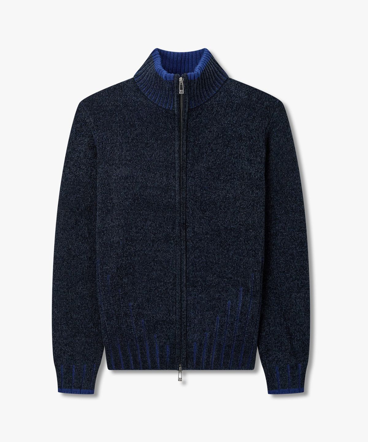 아르마니 익스체인지(ARMANI EXCHANGE) 남성 울 블렌드 하이넥 집업 가디건 _다크 네이비_A416332019