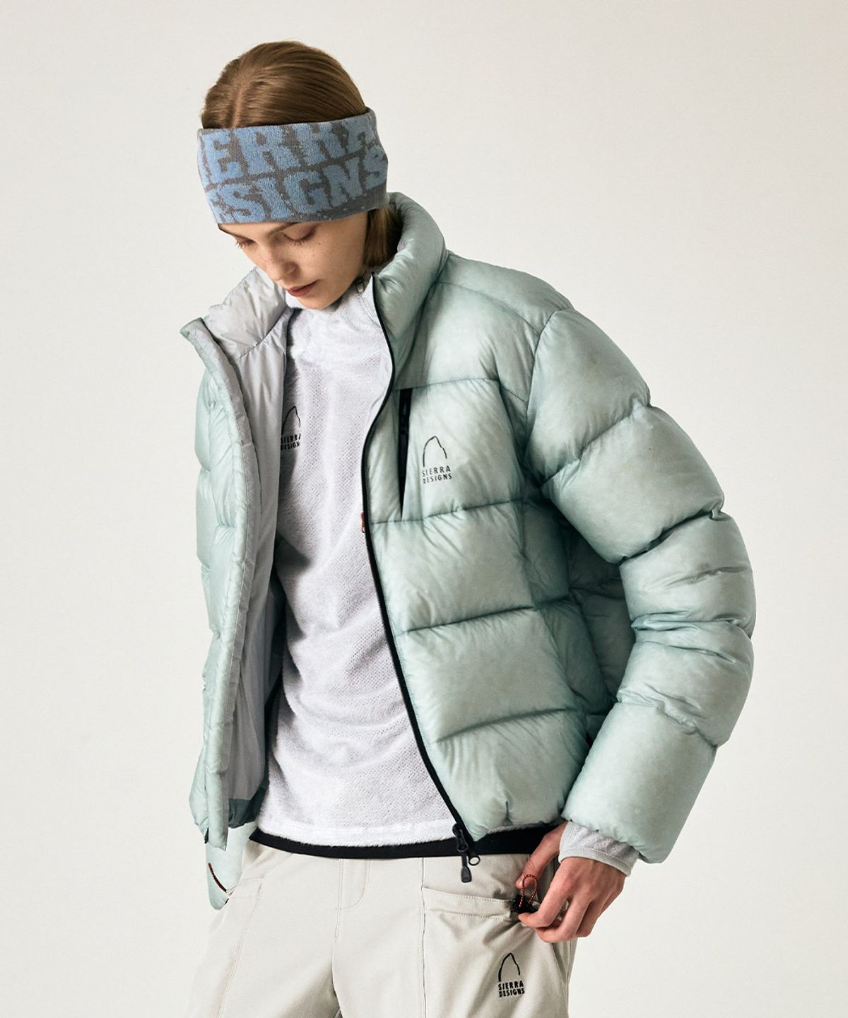 시에라디자인(SIERRA DESIGNS) W) 뮤어 스탠드넥 구스다운 자켓 LIGHT GREY