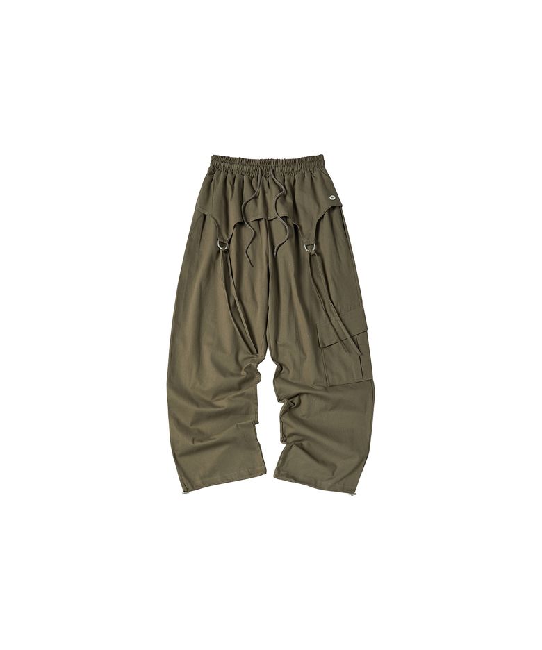 W RE-D-RING STRING PANTS [KHAKI]