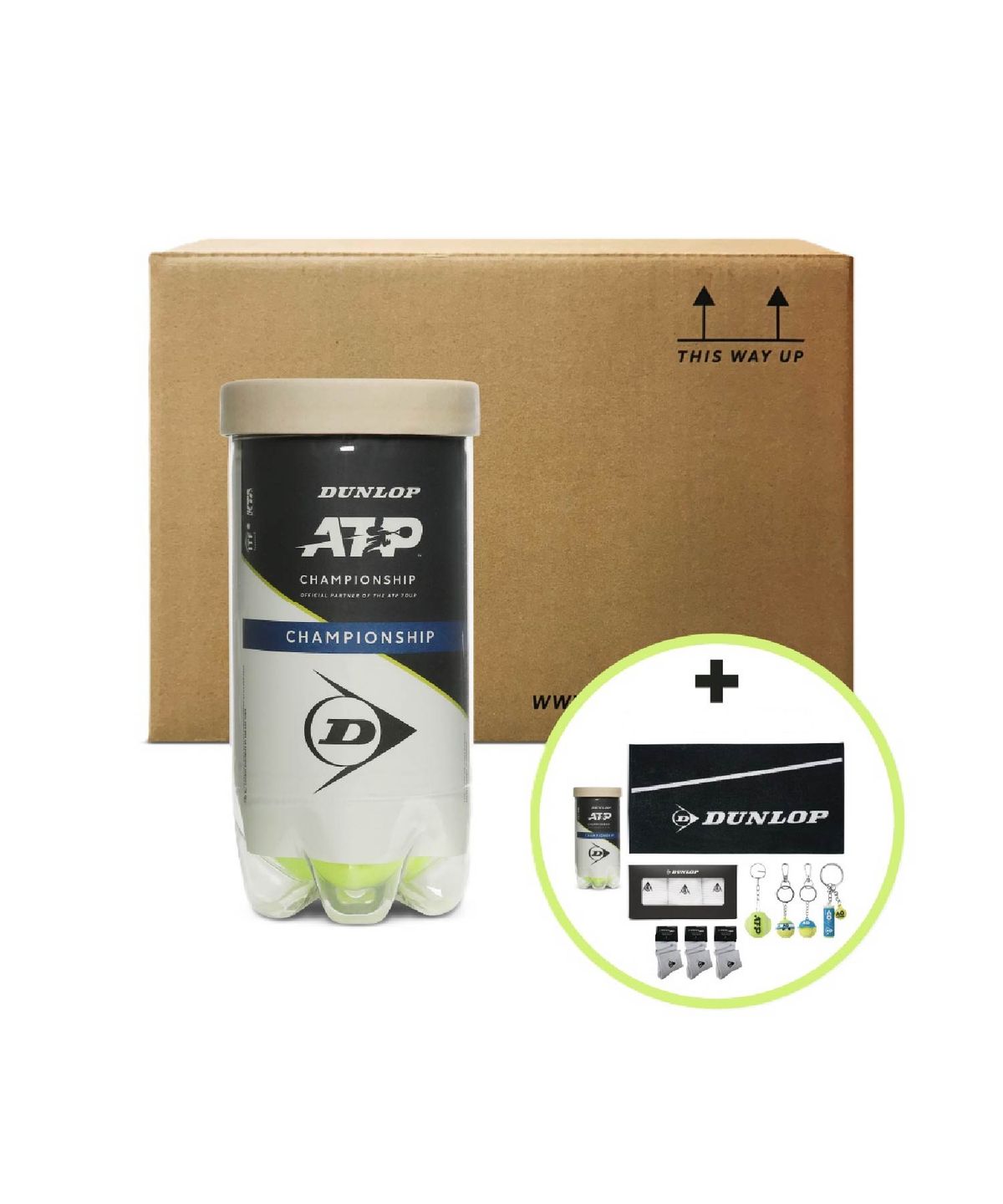 던롭 라켓(DUNLOP RACKET) 던롭 ATP 챔피언십 테니스공 1박스(36캔, 72구)
