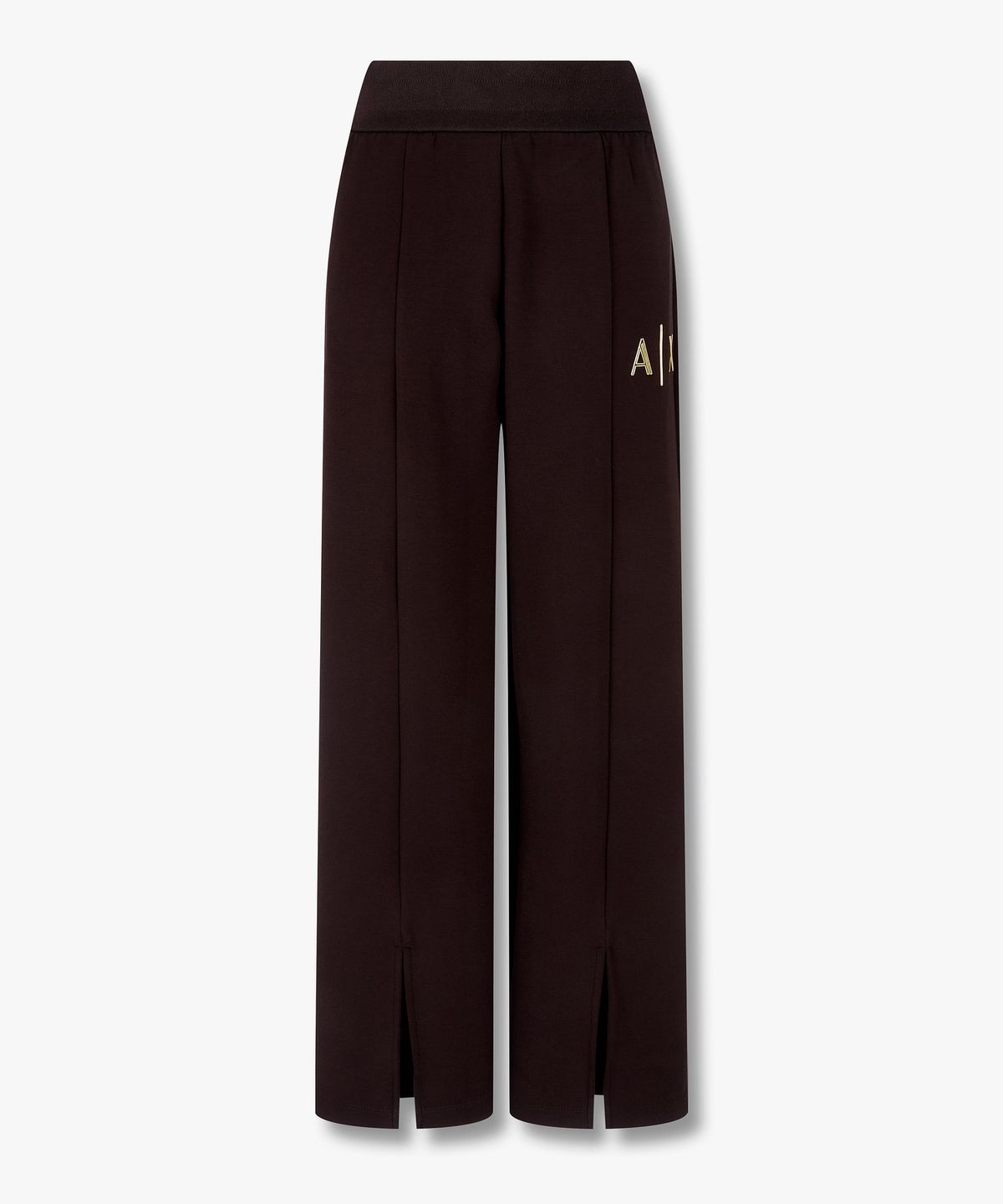 아르마니 익스체인지(ARMANI EXCHANGE) 여성 슬릿 헴 스트레치 밴딩 팬츠 _초코_A426341502