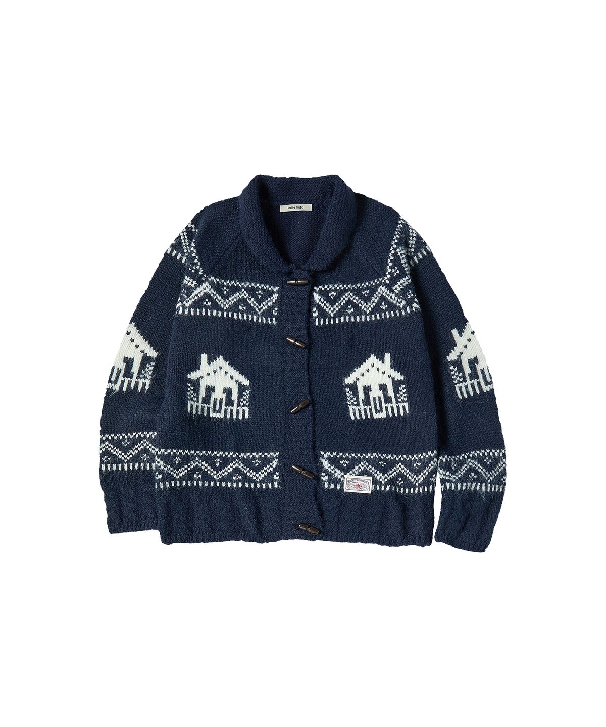 꼬모니노즈(COMONINOZ) W HOUSE NORDIC KNIT CARDIGAN [NAVY]