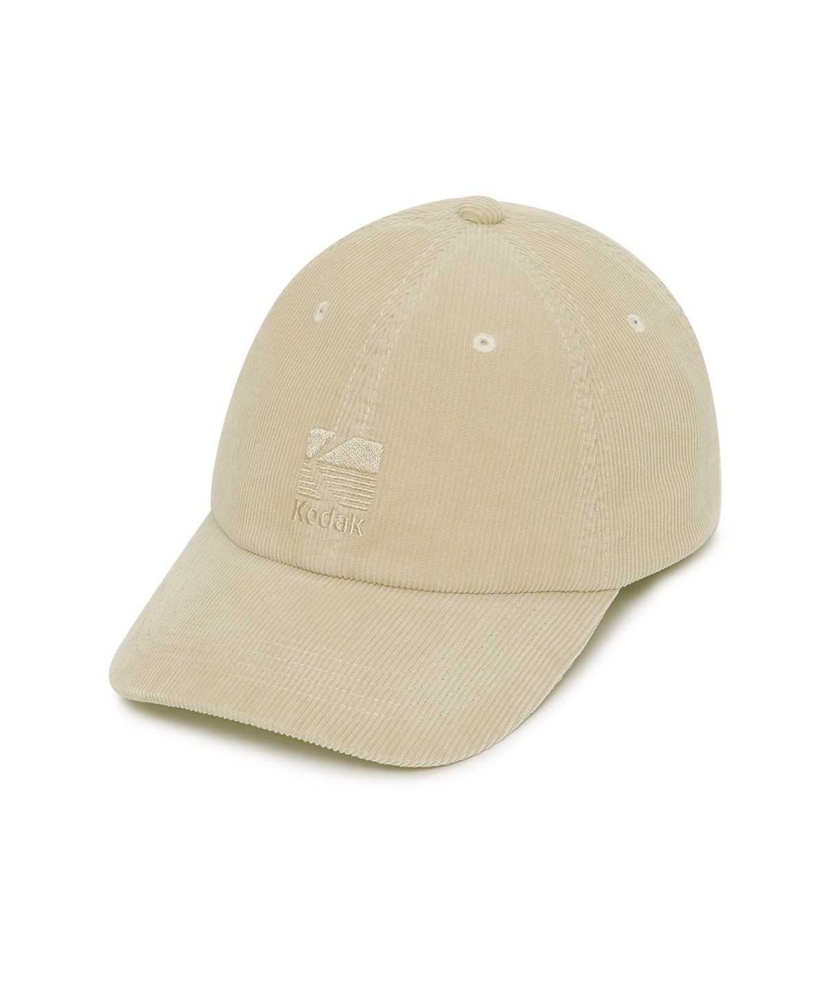 코닥(KODAK) 코듀로이 워싱 로고 볼캡 IVORY