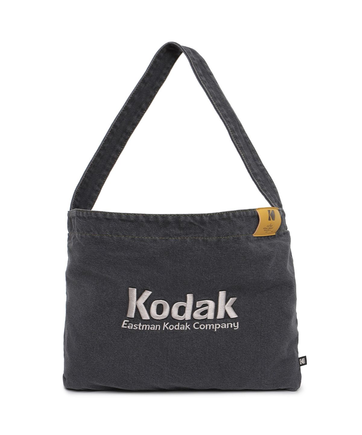 코닥(KODAK) 데님 레더패치 라지 호보백 BLACK