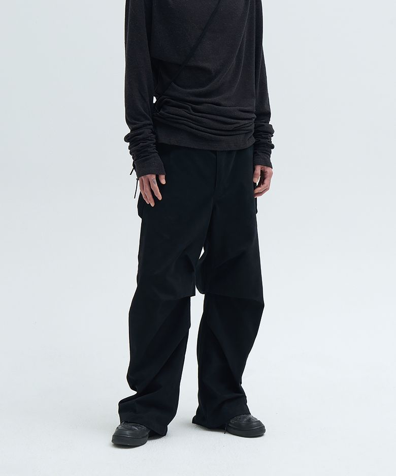 Pleated Pants Black