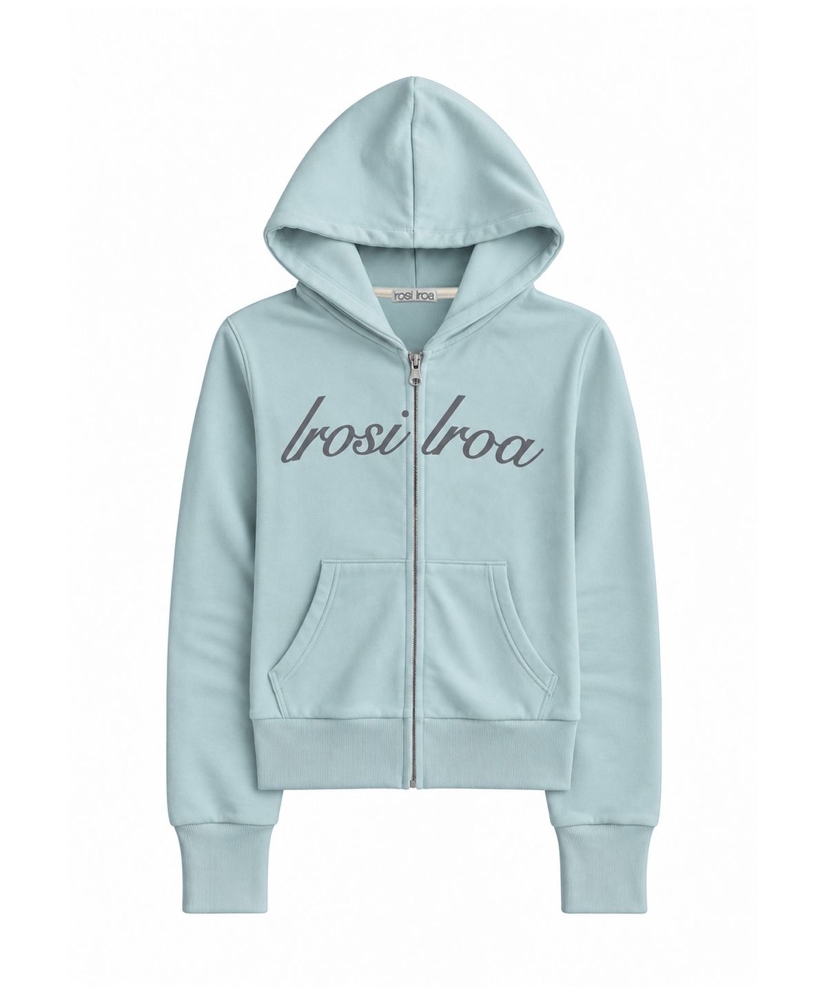 이로시 이로아(IROSI IROA) IR Lettering Slim Hoodie Zip-up (Mint)