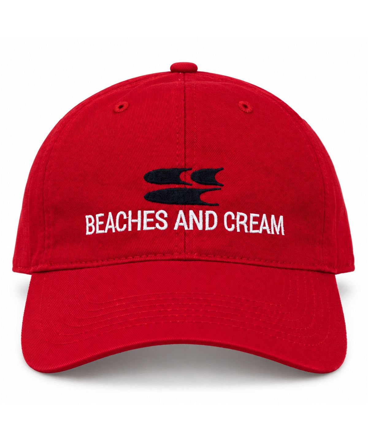 비치스앤크림(BEACHESANDCREAM) Surf Symbol Washing Ball cap-red