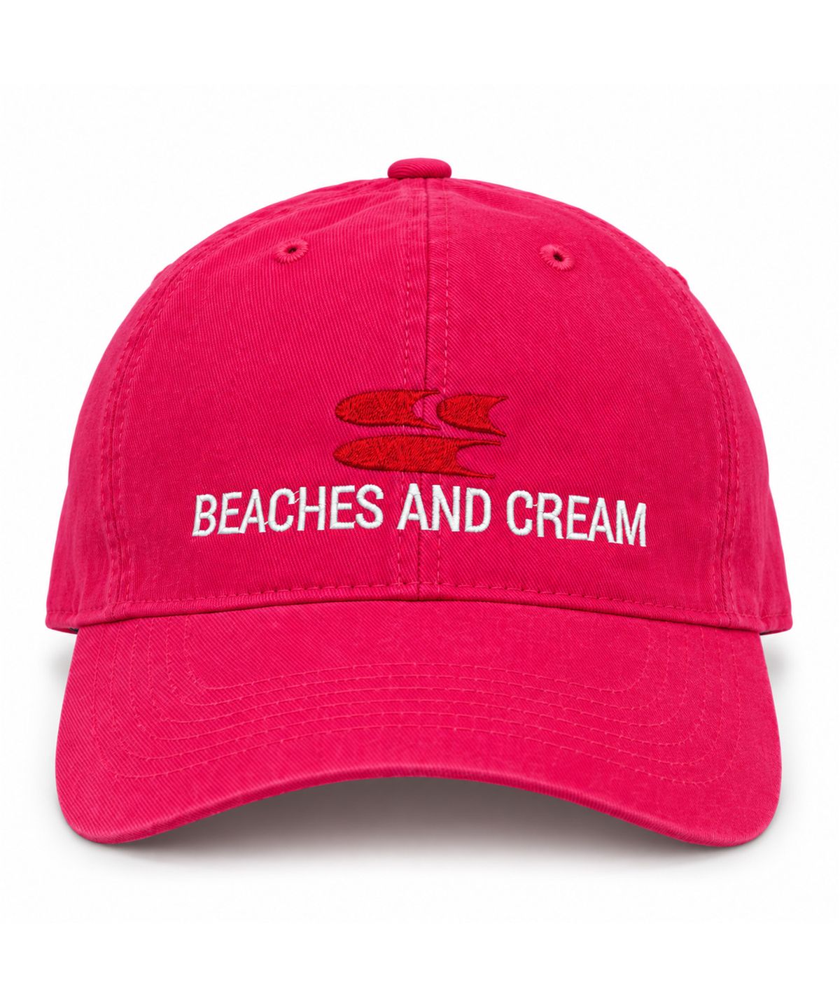 비치스앤크림(BEACHESANDCREAM) Surf Symbol Washing Ball cap-hot pink