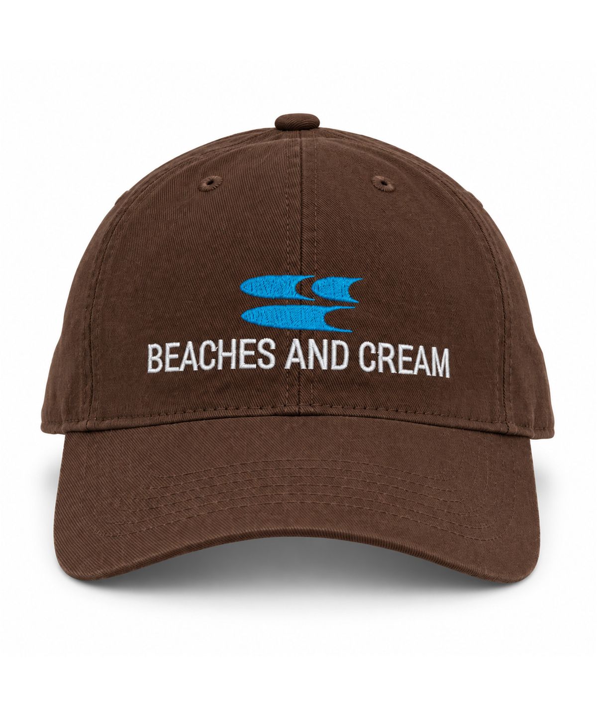 비치스앤크림(BEACHESANDCREAM) Surf Symbol Washing Ball cap-brown