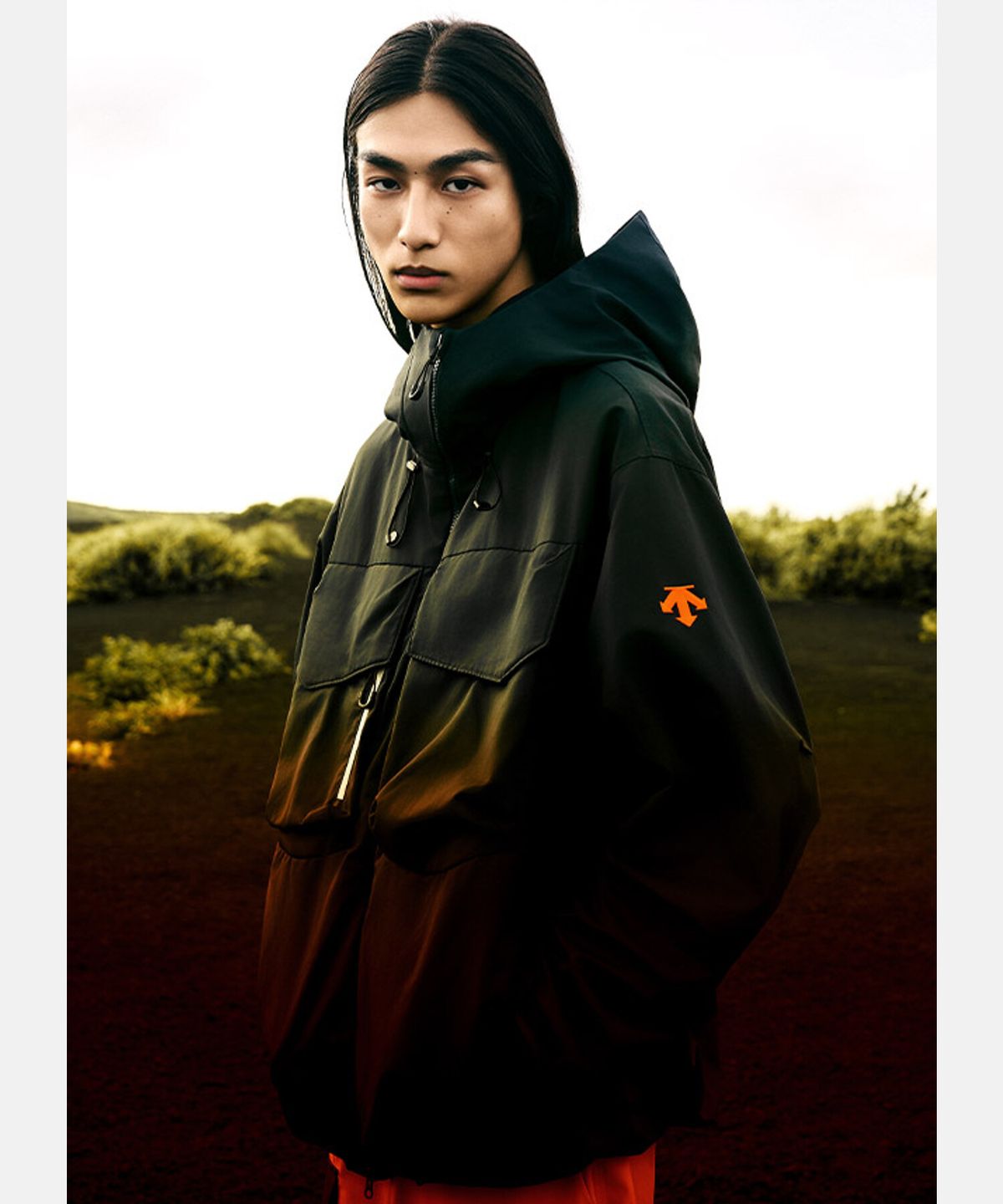 데상트(DESCENTE) [NEO ARCHIVE] 남성 아웃포켓 미들 자켓 네이비 SR321NJK92