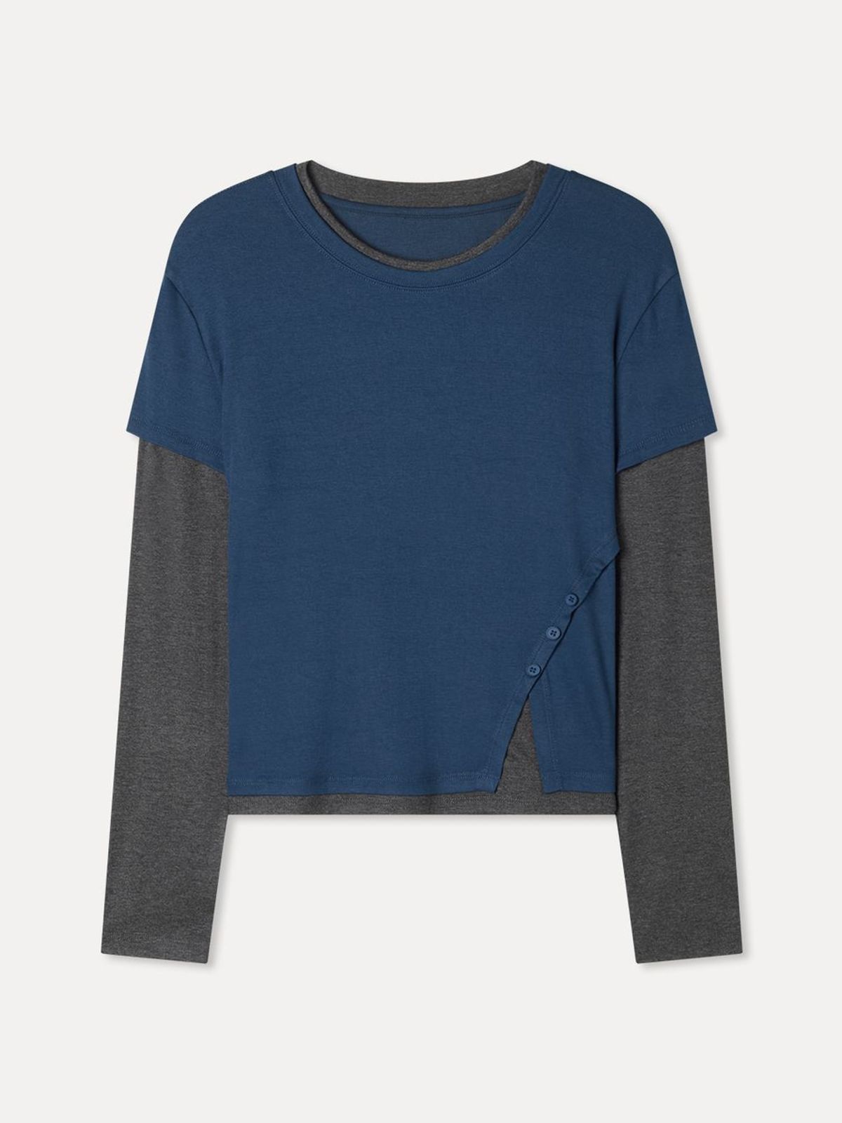 미쏘(MIXXO) 반팔 레이어드 티셔츠_MIWLWGV04A