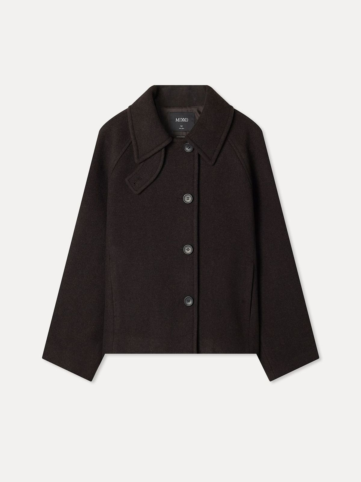 미쏘(MIXXO) 울블렌디드 반더블 스탠카라 숏코트_MIWJHGV32B