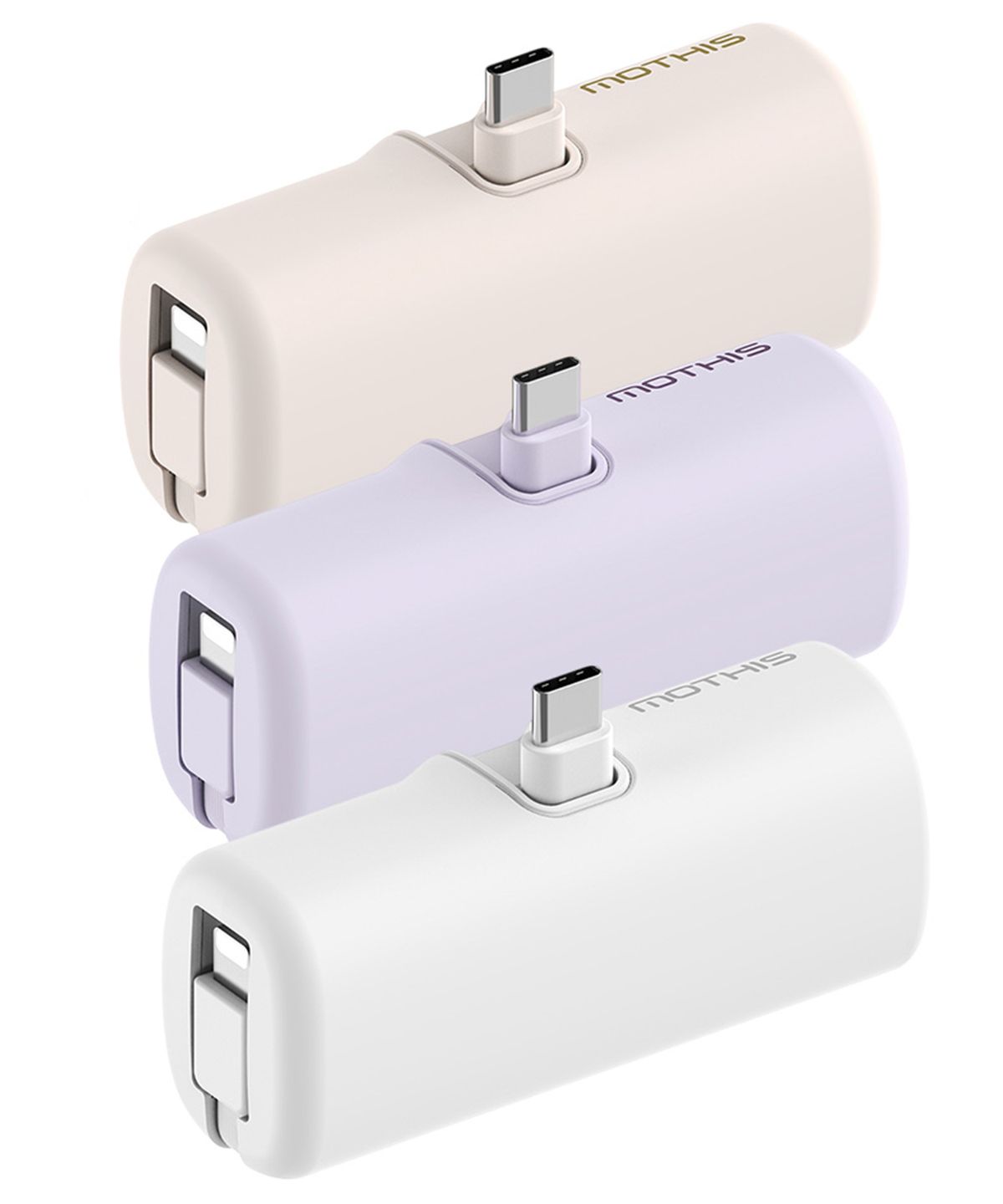 타이탄(TITAN) 접이식 도킹형 미니 C타입 일체형 보조배터리 8핀 케이블 동시충전 5000mAh
