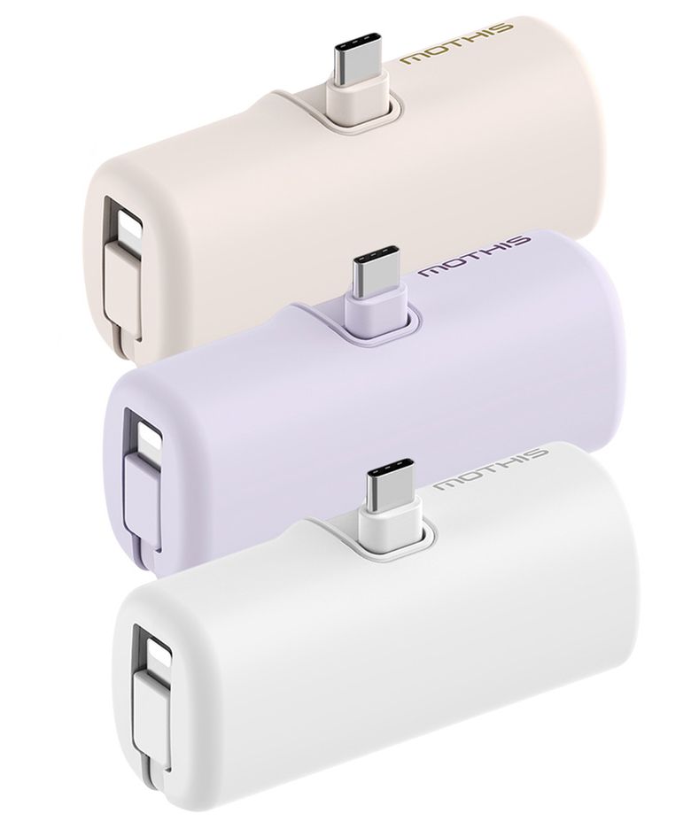 접이식 도킹형 미니 C타입 일체형 보조배터리 8핀 케이블 동시충전 5000mAh