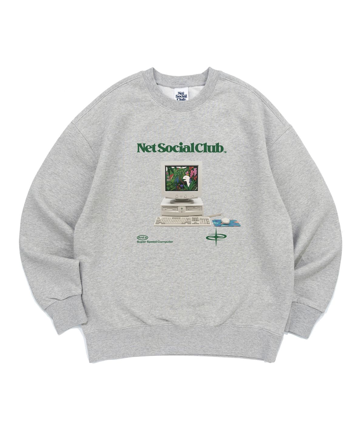 넷소셜클럽(NET SOCIAL CLUB) [기모선택] 종말의 뱀 넷스케이프 메모리 맨투맨 (멜란지)
