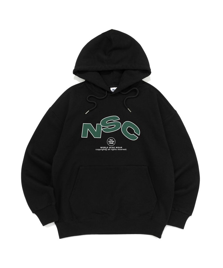 NSC 로고 그래픽 후드 티셔츠 (블랙)