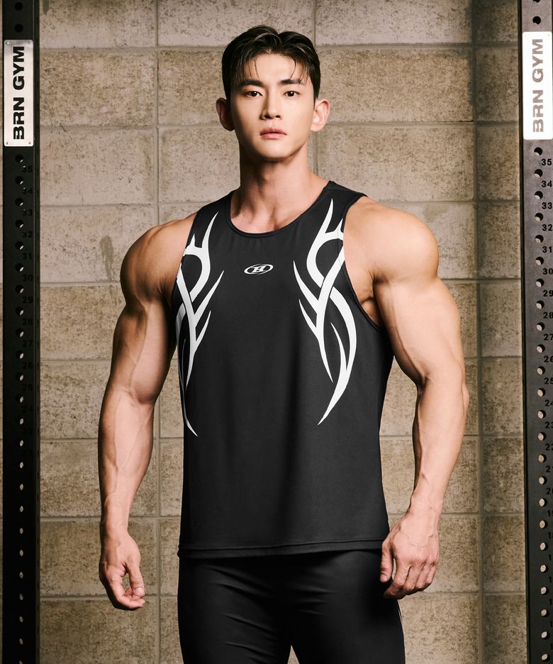 TRIBAL QUICK DRY SLEEVELESS [BLACK]