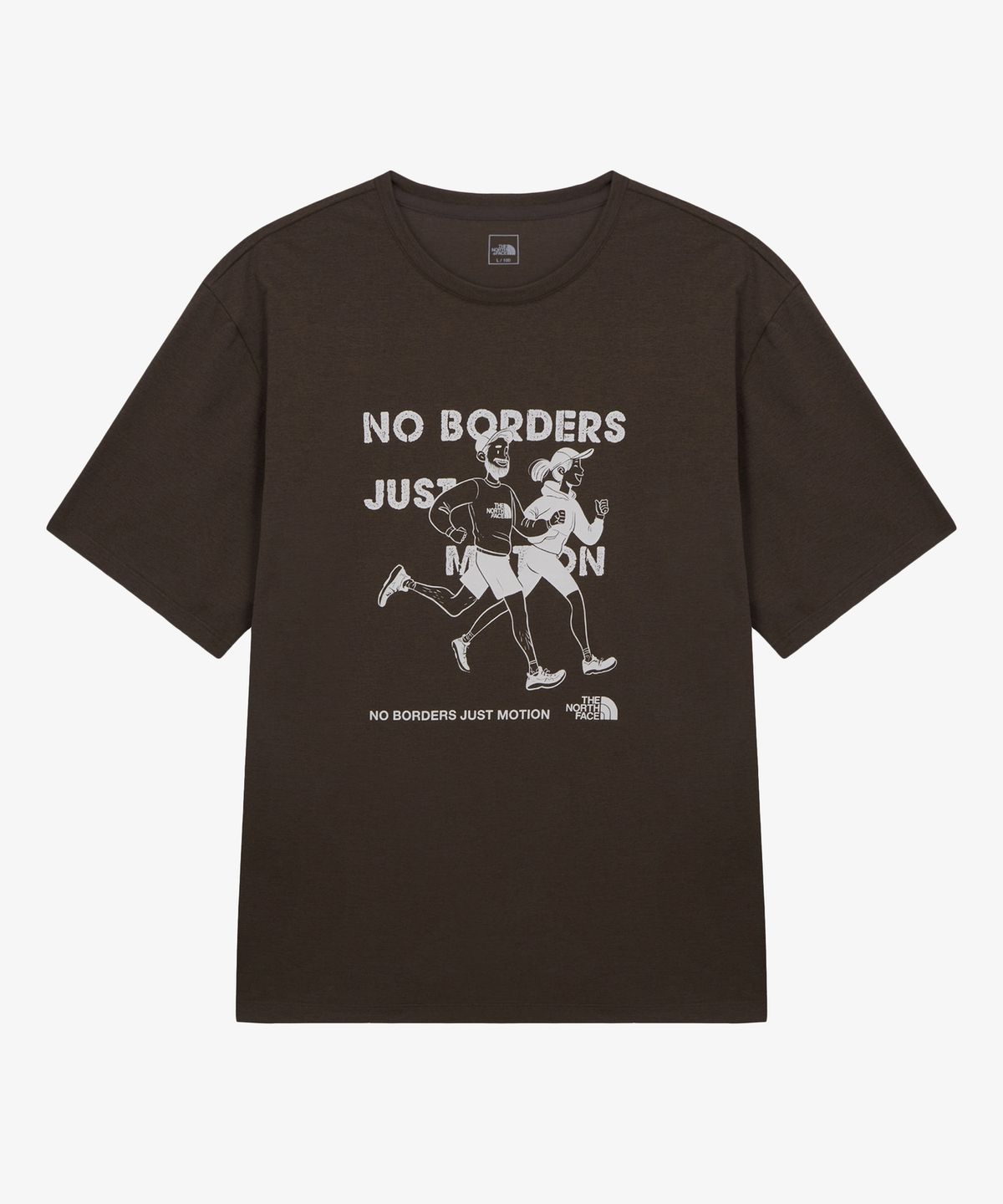 노스페이스(THE NORTH FACE) NT7US85B 남성 노-보더스 반팔 티셔츠 2 COFFEE BROWN