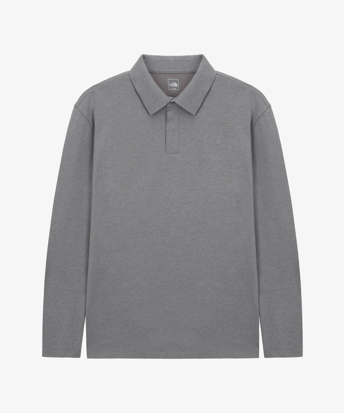 노스페이스(THE NORTH FACE) NT7QS51C 남성 코지 플렉스 긴팔 폴로 WARM GRAY