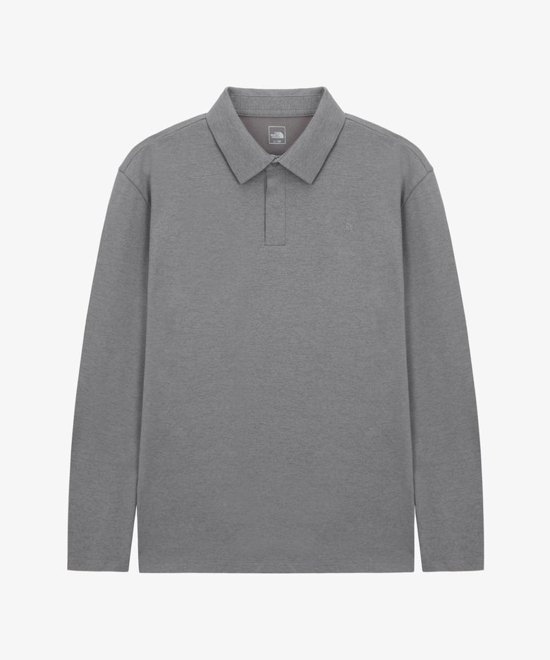NT7QS51C 남성 코지 플렉스 긴팔 폴로 WARM GRAY