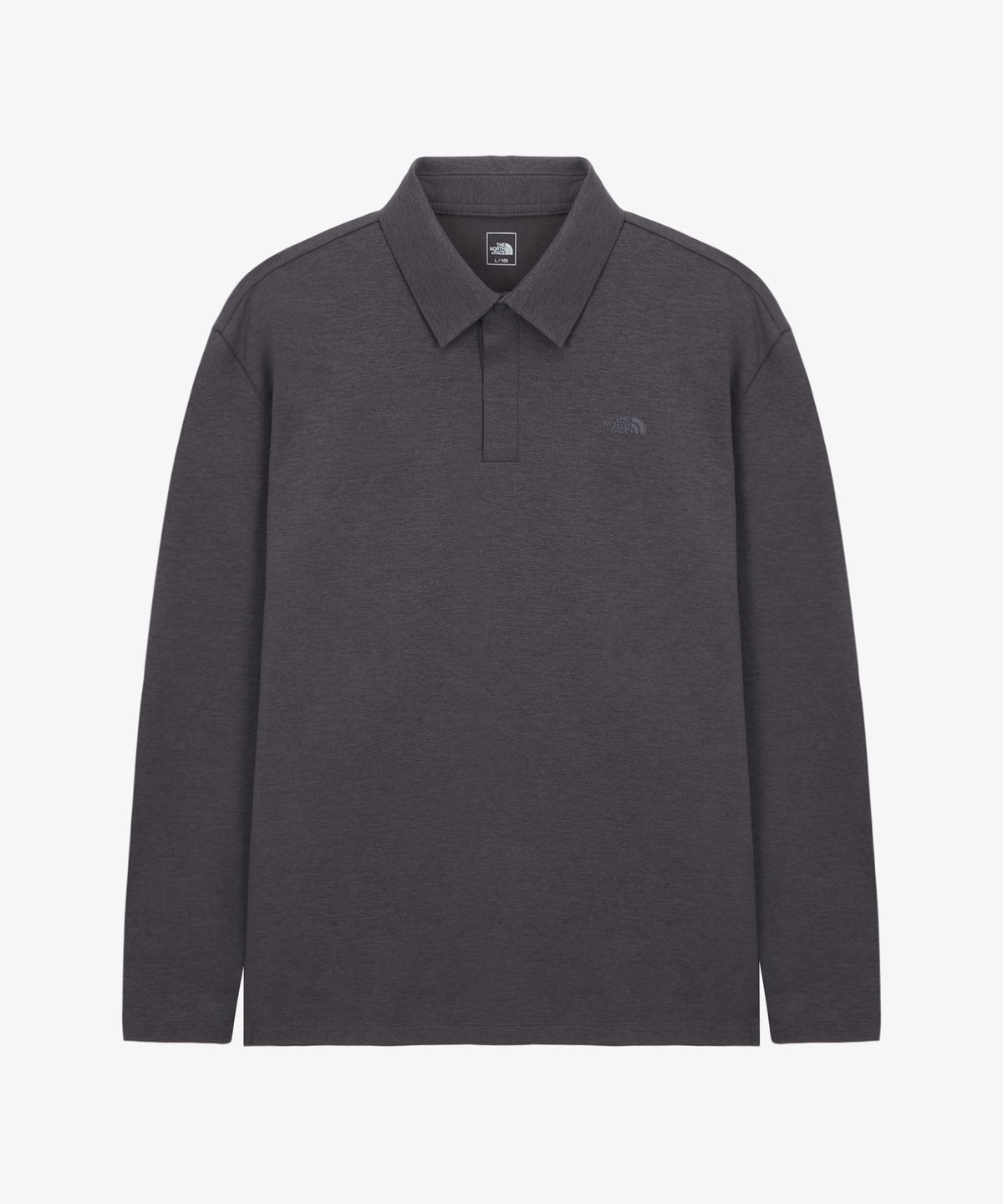 노스페이스(THE NORTH FACE) NT7QS51B 남성 코지 플렉스 긴팔 폴로 DARK SLATE