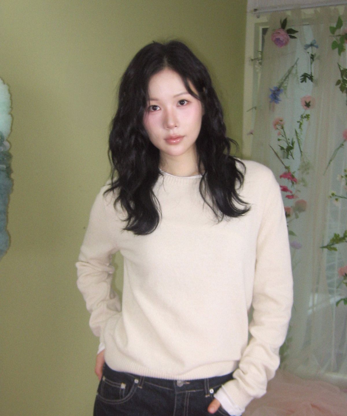 이오에(IOUE) Elodie Signature Round Knit (Beige)