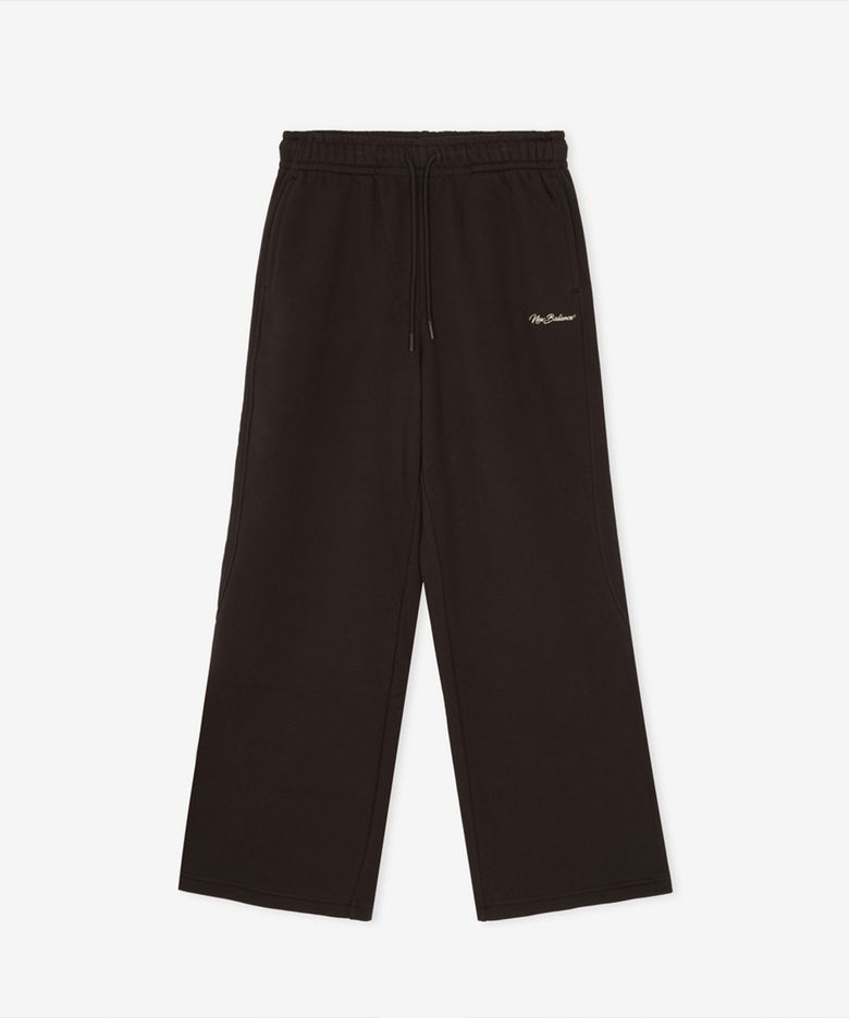 NBMLG4W012 / WOMEN 에센셜 기모 와이드팬츠 (BROWN)