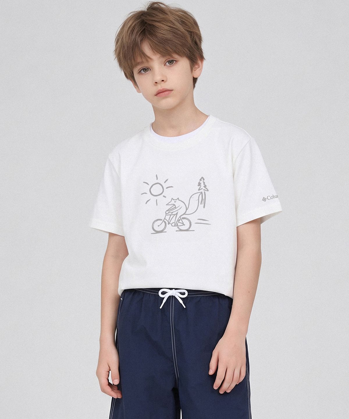 컬럼비아 키즈(COLUMBIA KIDS) 키즈 소로나 그래픽 반팔티셔츠_화이트 (C72-YKD614)