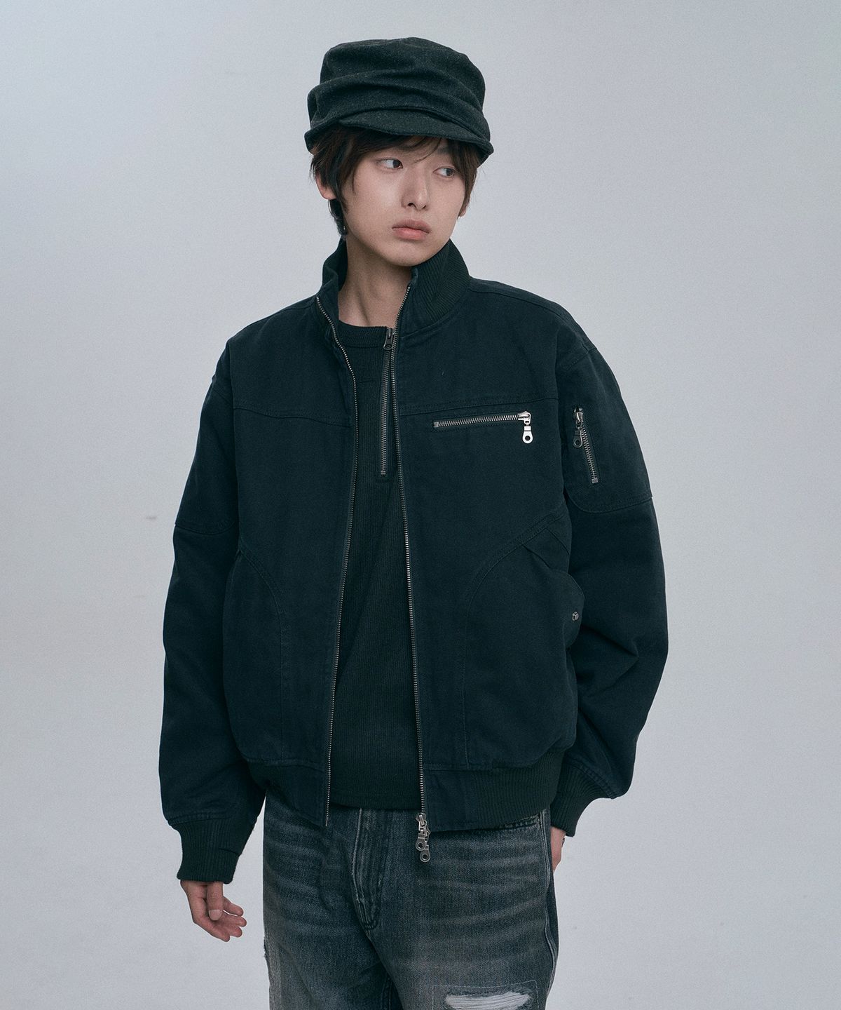 엠오오(MOO) 유틸리티 탱커 자켓 - 블랙