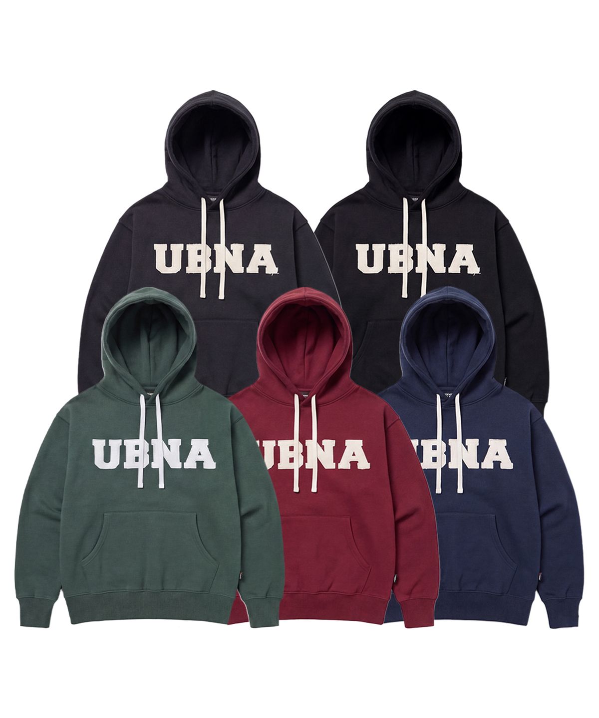 어반에이지(URBANAGE) [2PACK] 패치 아플리케 오버핏 기모 후드_5color
