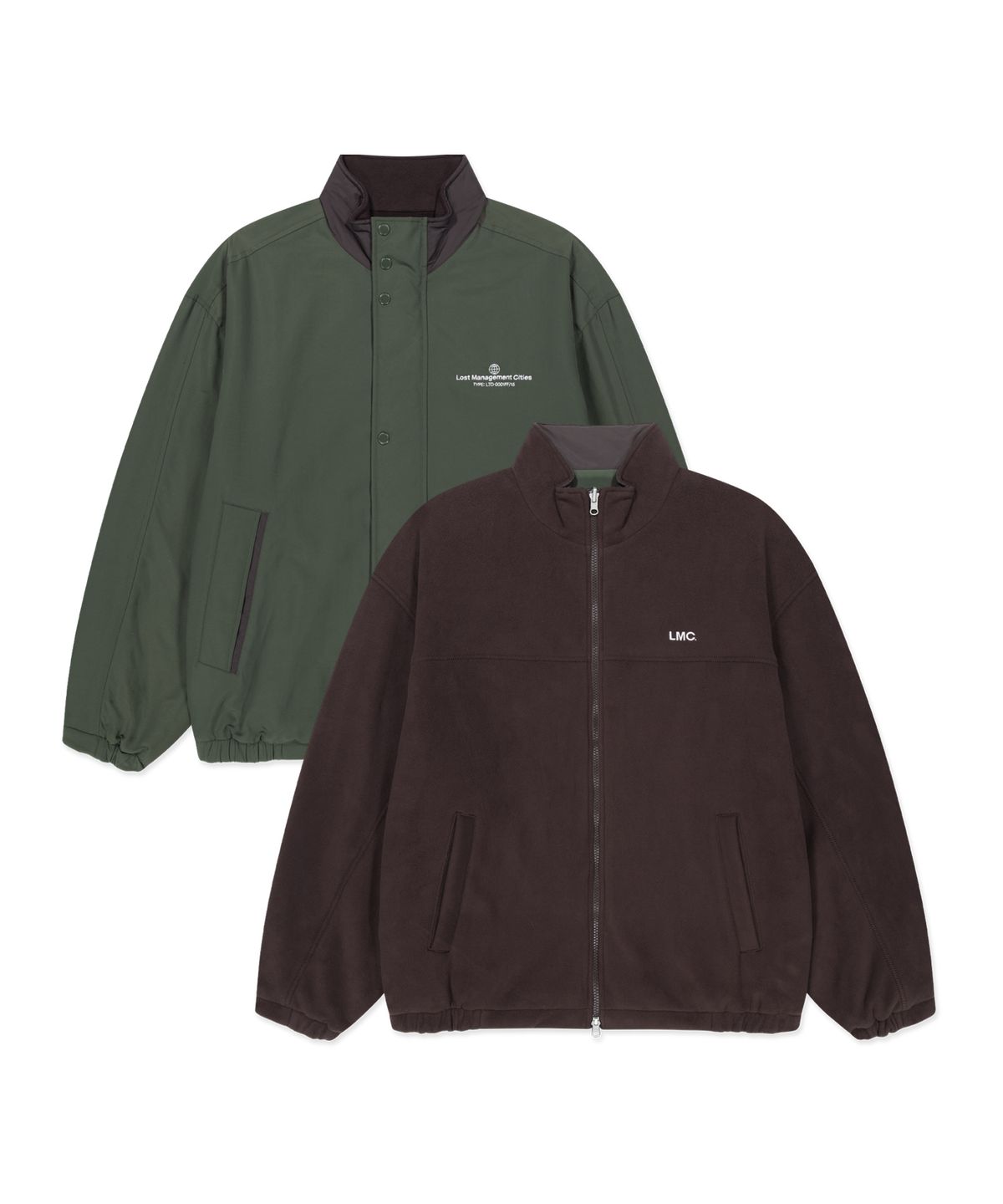 엘엠씨(LMC) FLEECE REVERSIBLE YACHT PARKA khaki