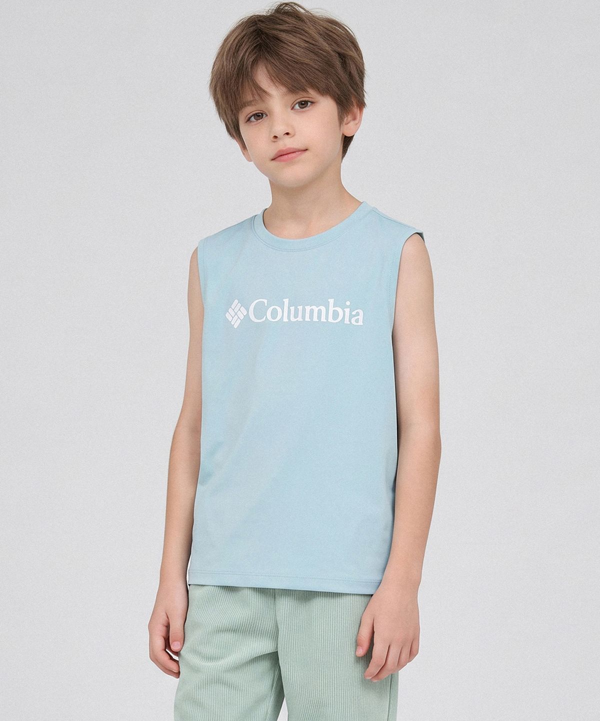 컬럼비아 키즈(COLUMBIA KIDS) 키즈 기능성 나시티셔츠_아쿠아 (C72-YKD616)