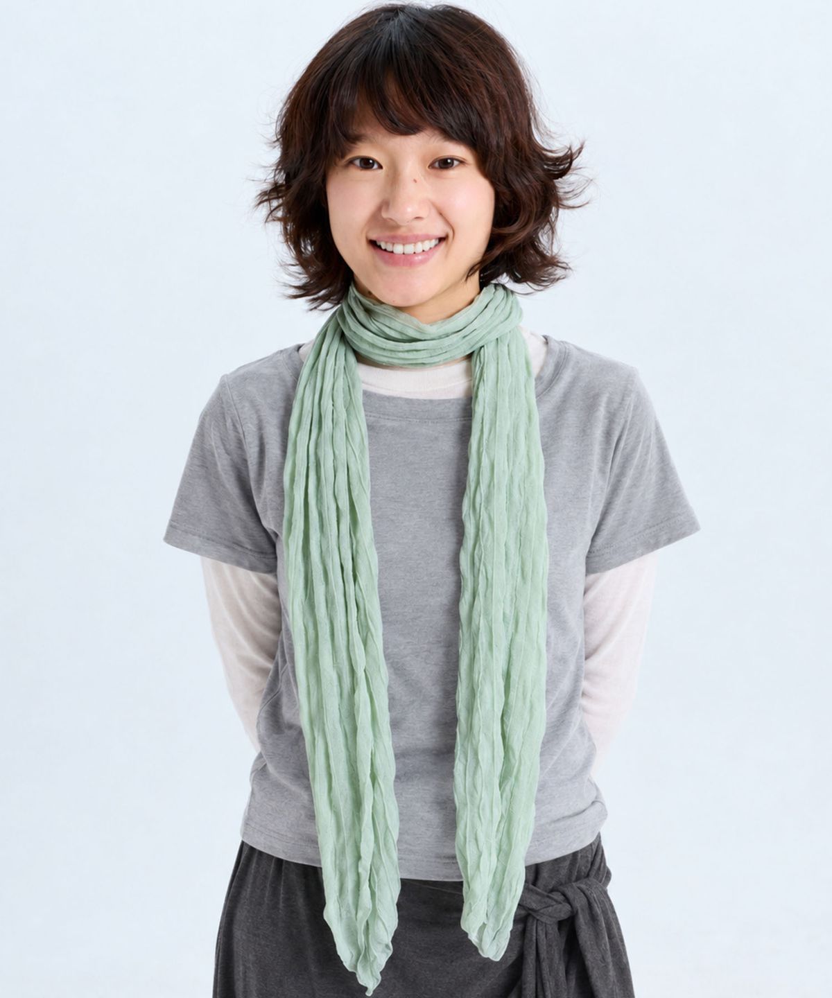 마크니(MACNI) SOFTY CREAM SALLANG SCARF MINT