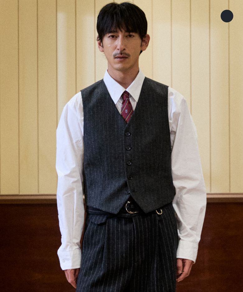 [TW]울 스트라이프 테일러드 베스트_FS4WV010